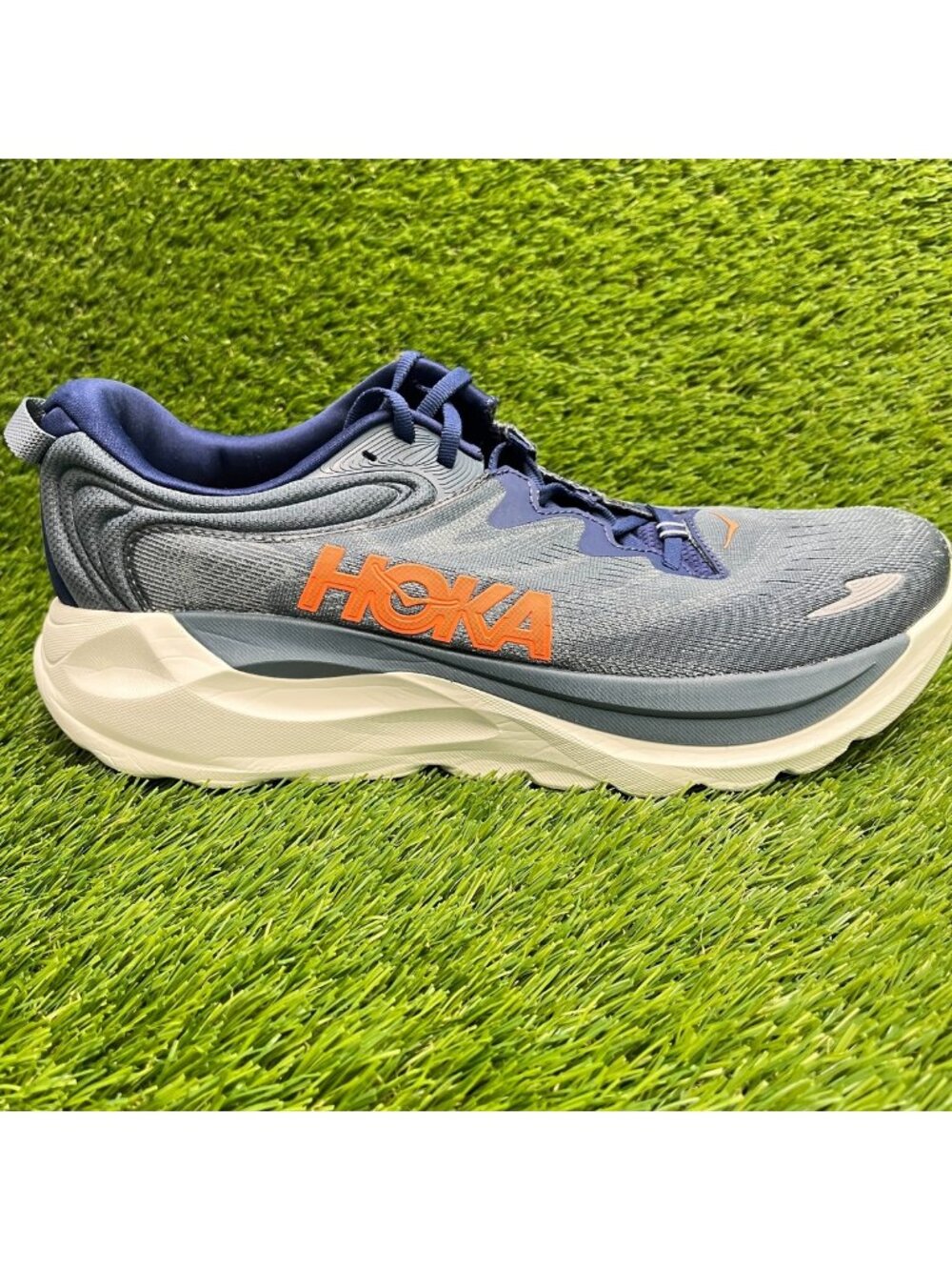 Hoka One One Gaviota 6 Mens Size 11.5 Blue White Athletic Running Shoes Sneakers